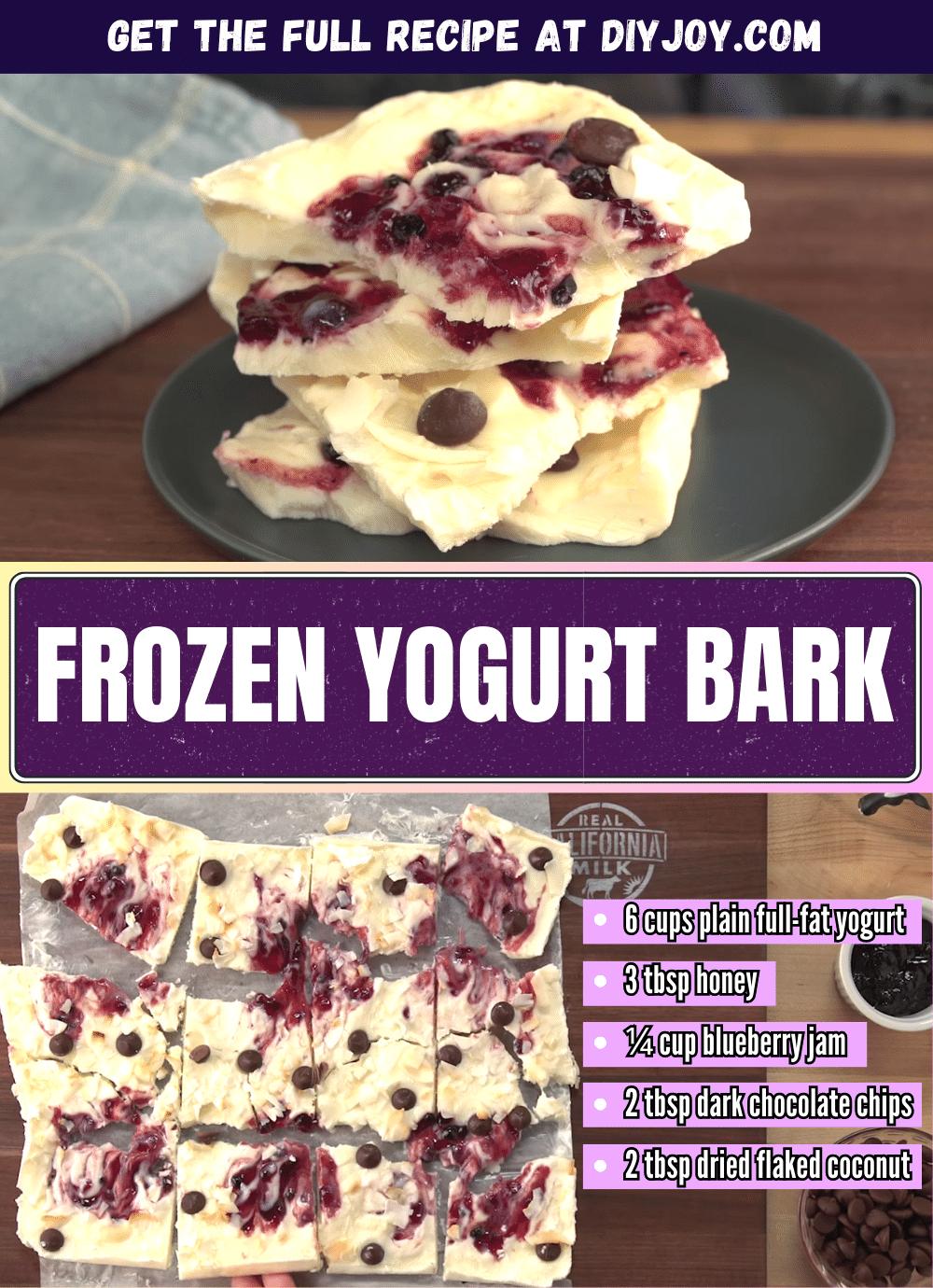 Easy Frozen Yogurt Bark Recipe