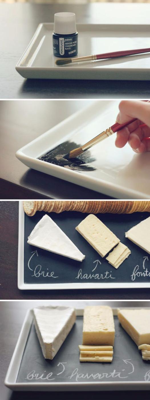 Chalkboard Serving Platter, worth trying at your next craft night and a charming handmade idea worth trying soon