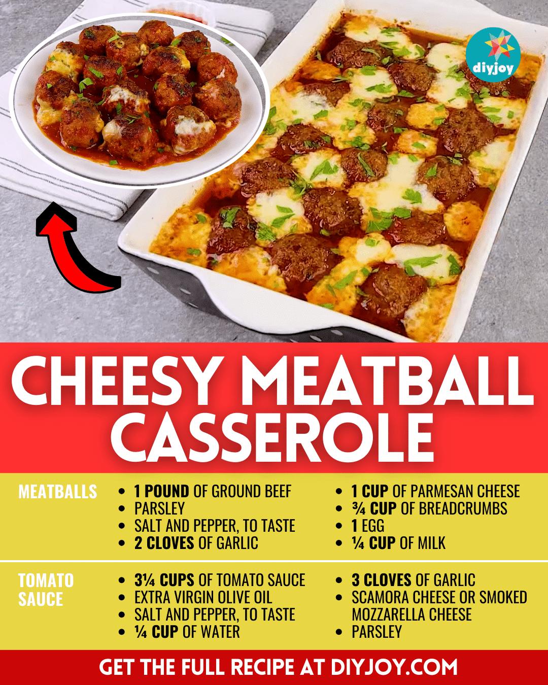 Easy Cheesy Meatball Casserole Recipe