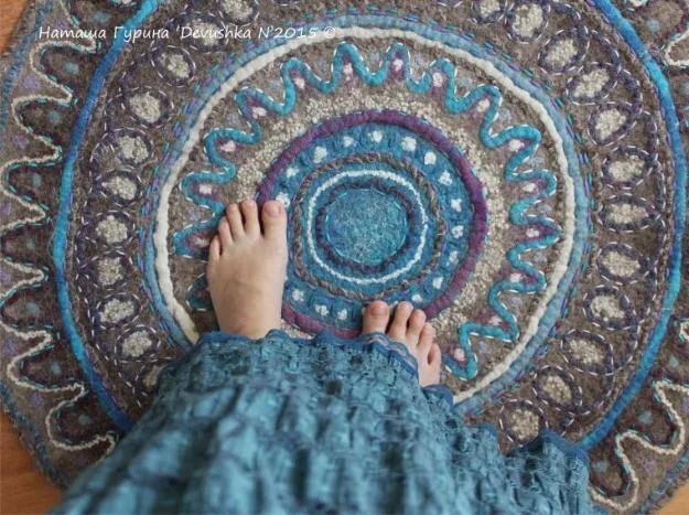 Felted Carpet Tutorial, made with basic supplies from the craft store and one worth saving for later