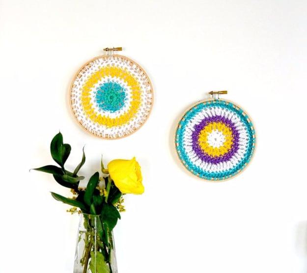 Crochet Mandala Hoops, a handmade stitch project, easy to scale up for a whole batch and a keepsake worth handing down