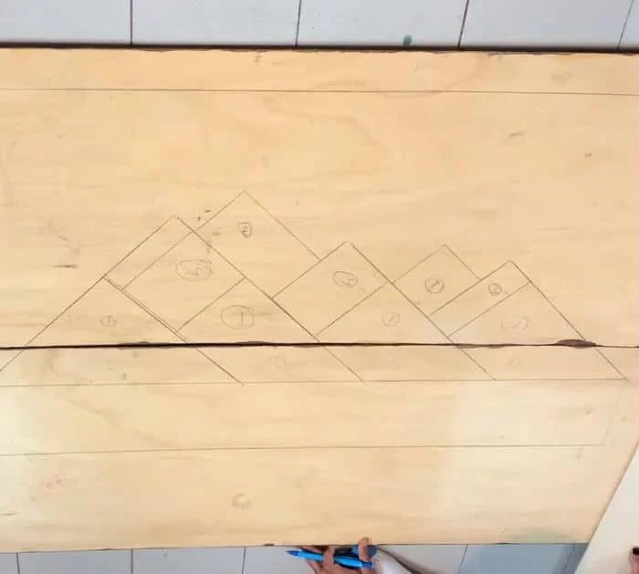 Lighted Mountain Wood Wall Art DIY Tutorial