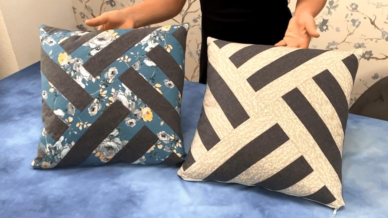 Quilted Fabric Scraps For Cushion Cover