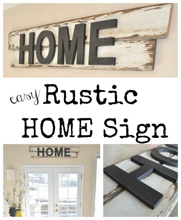 DIY Vintage Signs - Easy Rustic Home Sign From Little Vintage Nest - Rustic, Vintage Sign Projects to Make At Home - Creative Home Decor on a Budget and Cheap Crafts for Living Roo