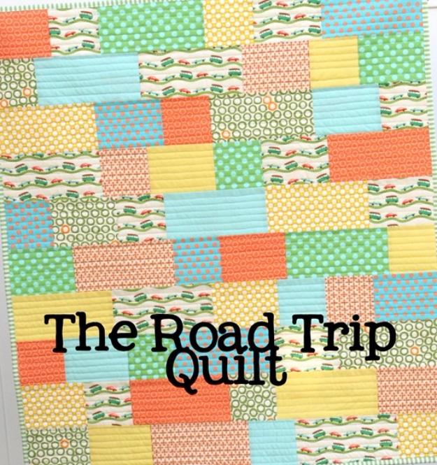 Best Quilting Projects for DIY Gifts - Road Trip Quilt - Things You Can Quilt and Sew for Friends, Family and Christmas Gift Ideas - Easy and Quick Quilting Patterns for Presents T