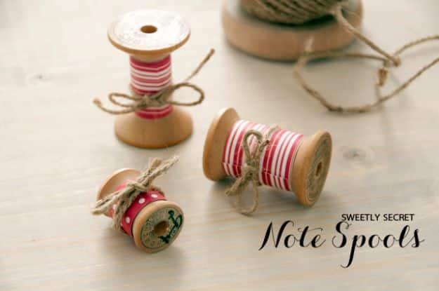 Spool of Love, a diy anniversary gift idea, a sweet handmade gift idea and an easy one to make again