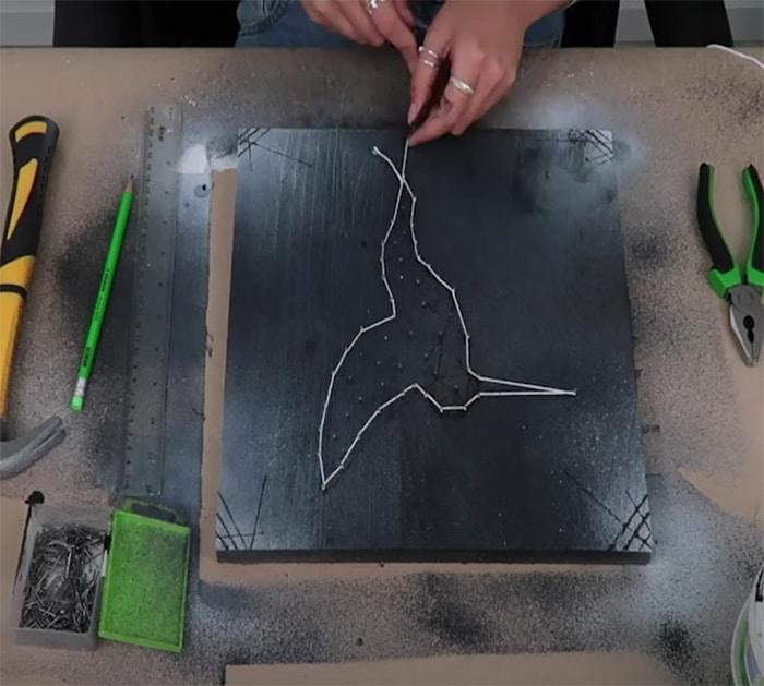how to make string art