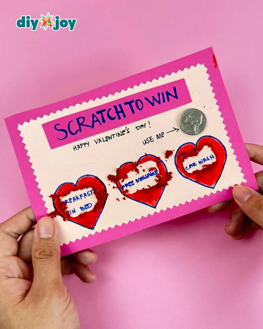 Scratch Card Gift For Valentines Day — how to make a scratch card gift