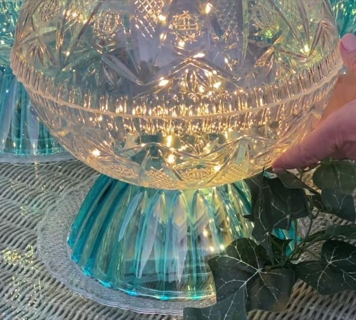 Easy DIY Dollar Store Lighted Centerpiece Tutorial