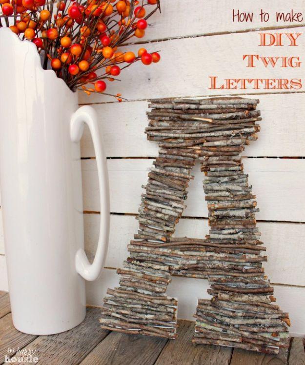 DIY Twig Letters, a budget friendly country craft idea worth trying and worth adding to the weekend project list