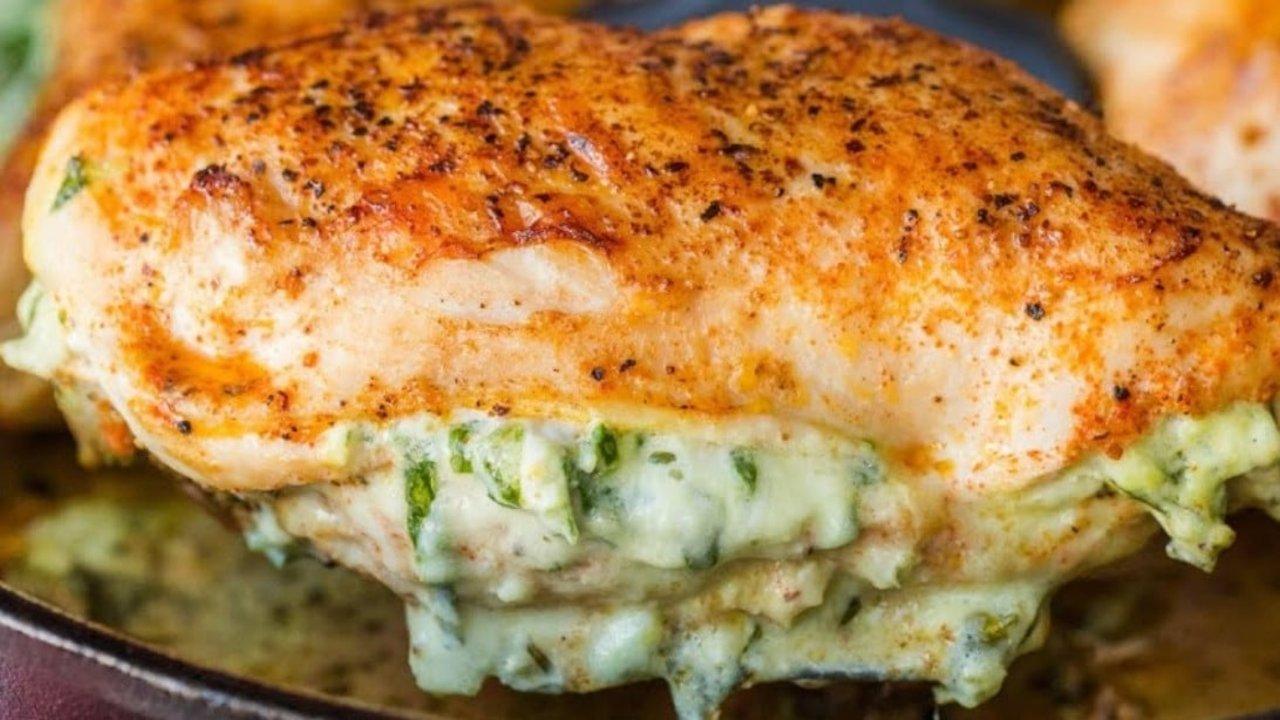 Cheesy Spinach Stuffed Chicken Breasts