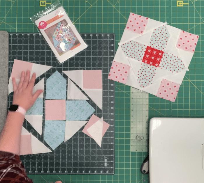 Materials for Positive Vibes Quilt Block