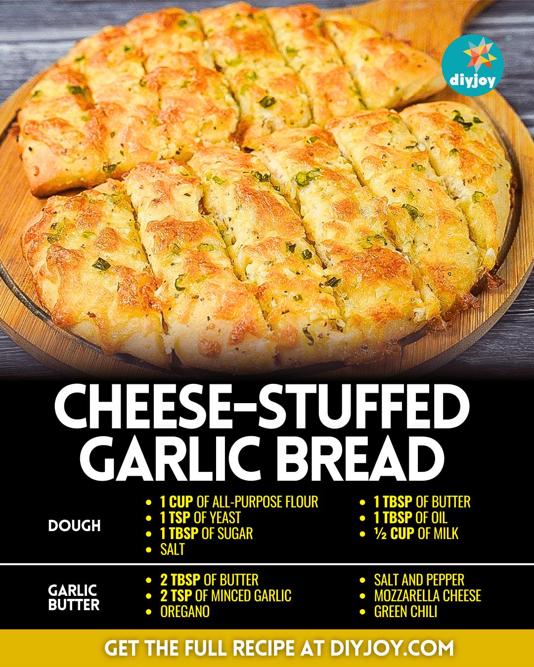 Easy Cheese-Stuffed Garlic Bread Recipe