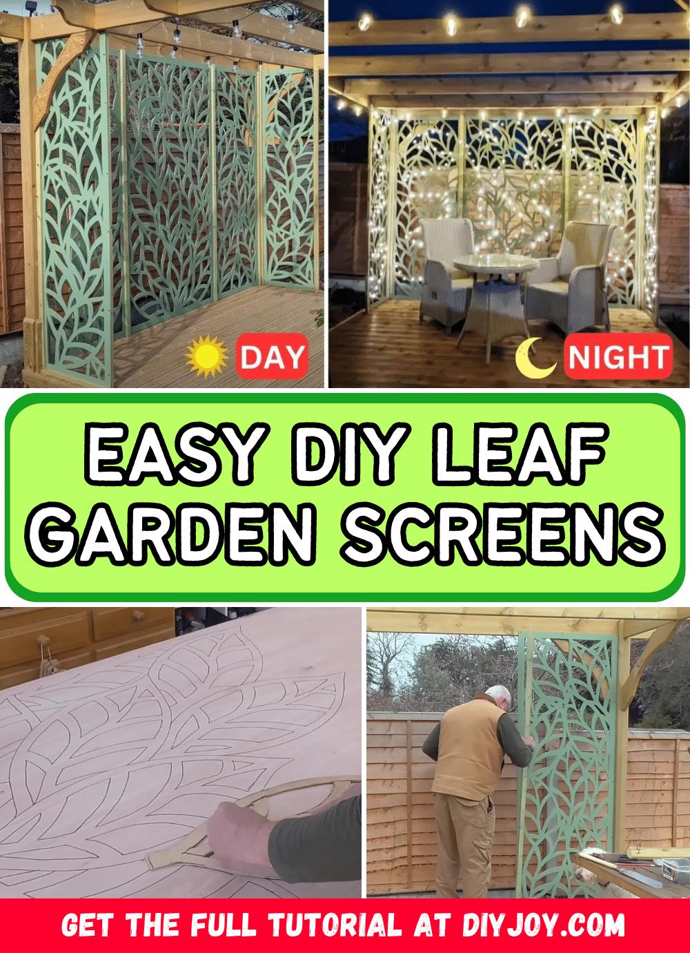 Learn How To Easily Make DIY Leaf Garden Screens