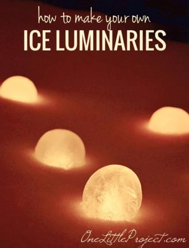 Ice Luminaries, a fun family craft for a snowed in afternoon and a simple DIY that smells like the holidays