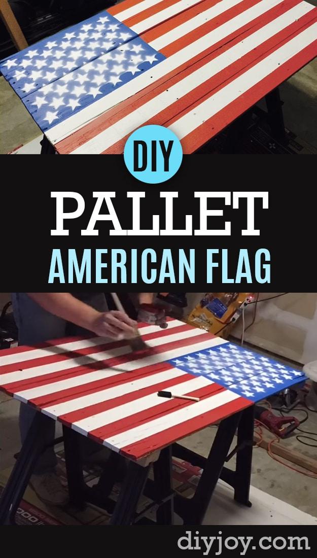 DIY Pallet American Flag, a rustic DIY pallet sign idea for the home and a thoughtful handmade gift idea