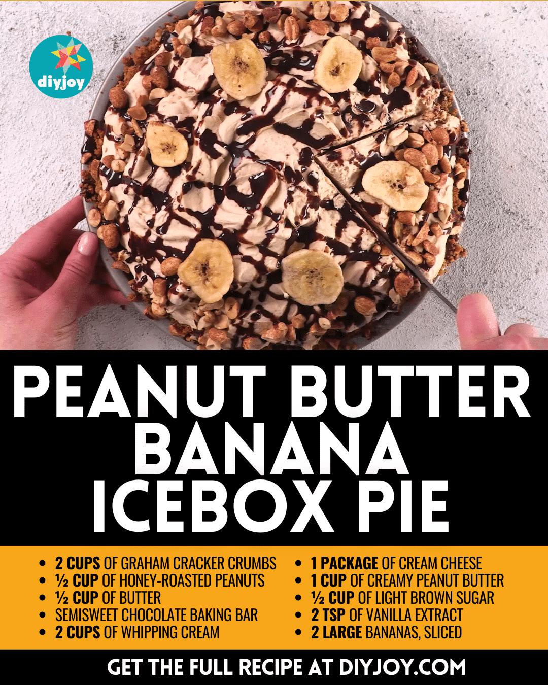 Easy Peanut Butter Banana Icebox Pie Recipe