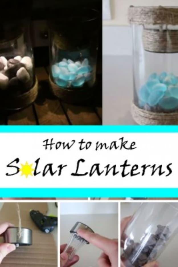DIY Solar Lanterns, a solar power project, a fun weekend build for any skill level and an easy way to put the sun to work