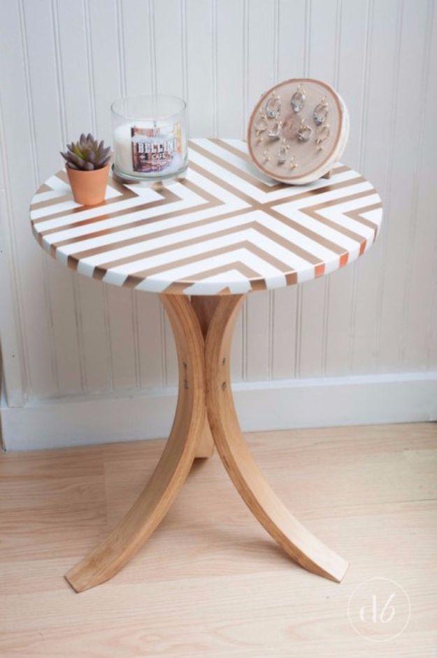 Spray Painting Tips and Tricks - IKEA Side Table Makeover With Spray Paint - Home Improvement Ideas and Tutorials for Spray Painting Furniture, House, Doors, Trim, Windows and Wall