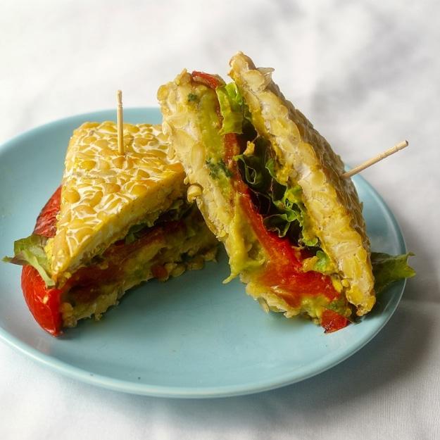 Healthy Lunch Ideas for Work - Tempeh Bread Kitchen Sink Sandwich - Quick and Easy Recipes You Can Pack for Lunches at the Office - Lowfat and Simple Ideas for Eating on the Job -