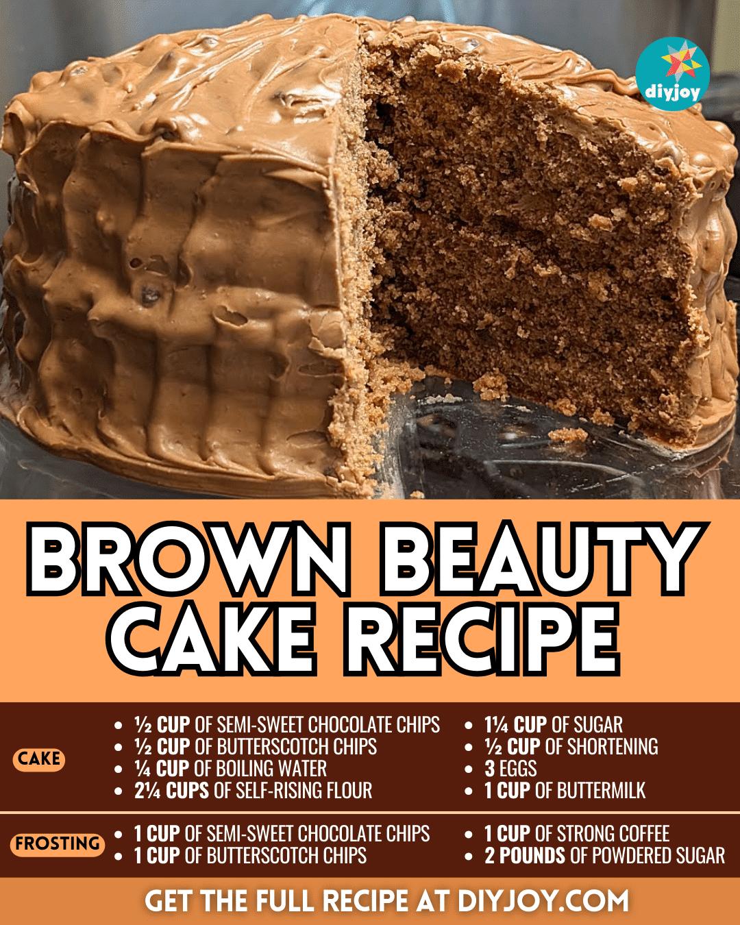 Easy Brown Beauty Cake Recipe