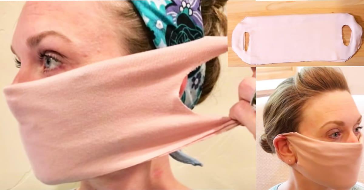 No-Sew Face Mask From A T-Shirt