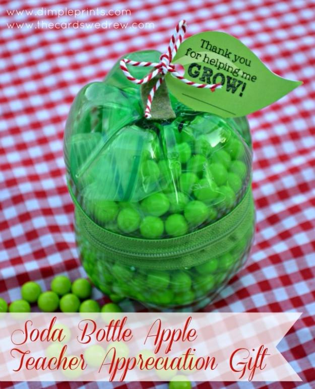 Soda Bottle Apple Teacher Gift, forgiving enough for a first attempt and a fun update worth trying at least once