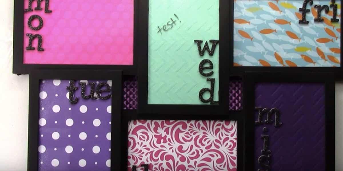 Watch How She Makes This Brilliant Dry Erase Picture Frame Calendar!