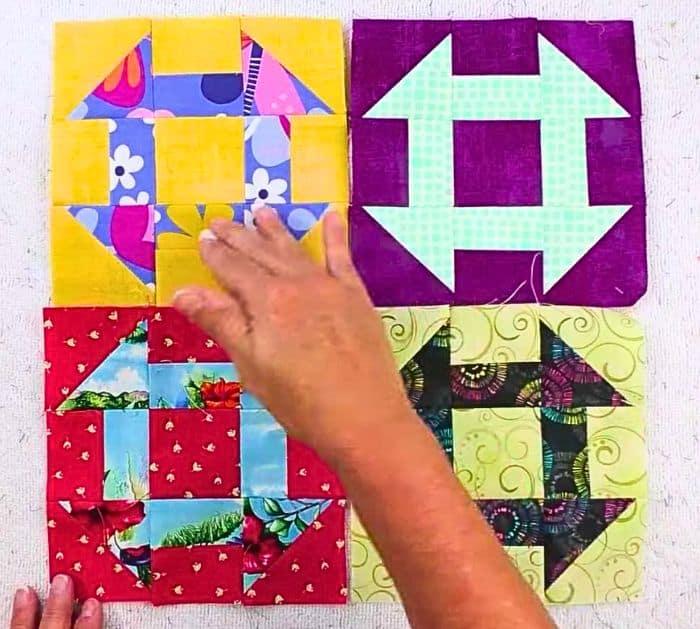 Easy Mini Churn Dash Quilt Block Tutorial