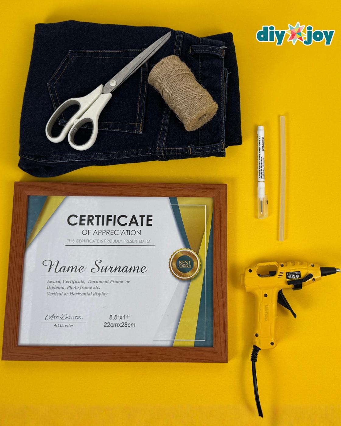 Homemade Upcycled Denim Jean Organizer — materials for denim jean organizer