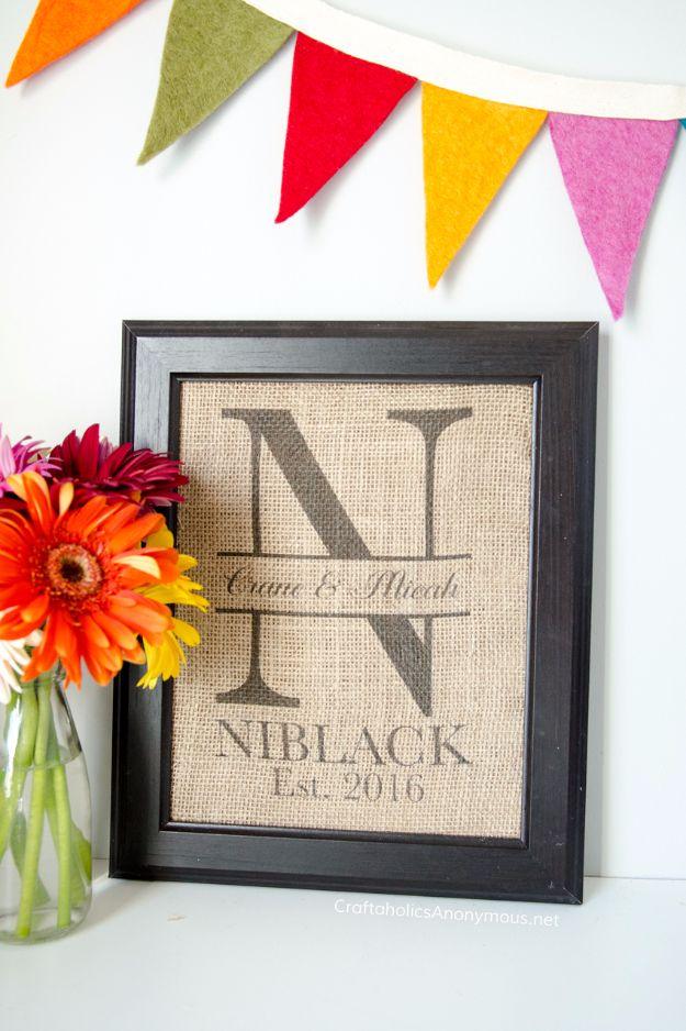 DIY Monogram Wedding Gift, a gift that looks far pricier than it is and a thoughtful gift worth giving this year