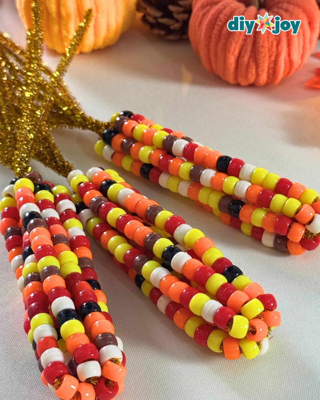 Beaded Indian Corn | Thanksgiving Craft Idea
