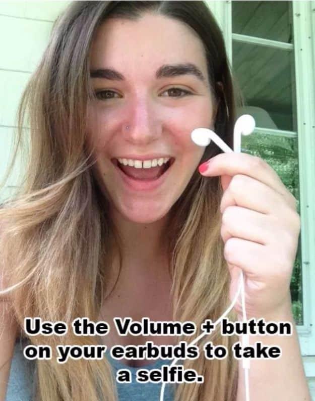 Take Selfies Using Your Earbuds, low effort with a real payoff and a small change that actually sticks