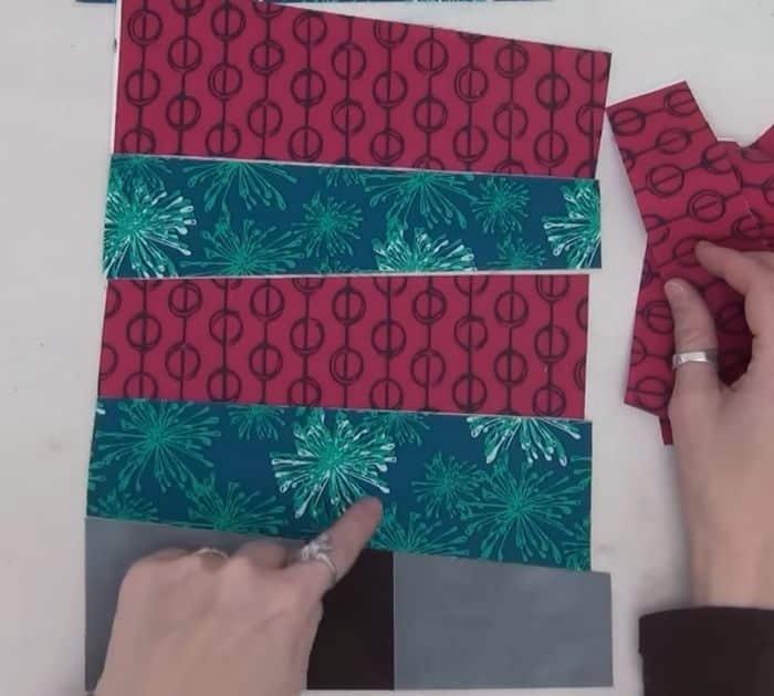 Easy Wonky Christmas Tree Quilt Blocks Materials