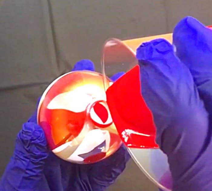 Learn to make DIY Candy Cane Swirl Ornaments with acrylic paint