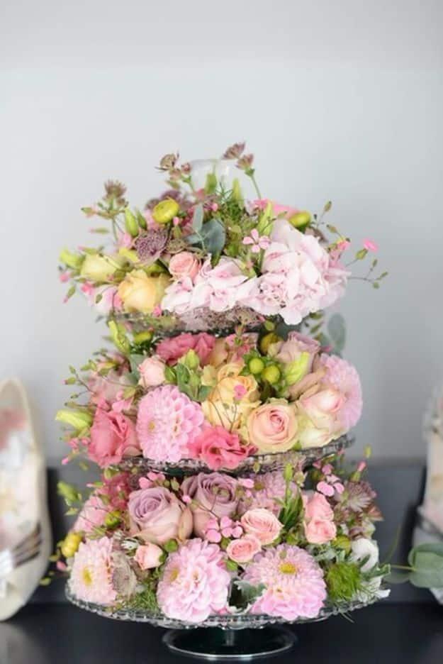 Cake Stand Wedding Centerpieces, a diy wedding centerpiece idea, a sweet handmade detail guests always notice