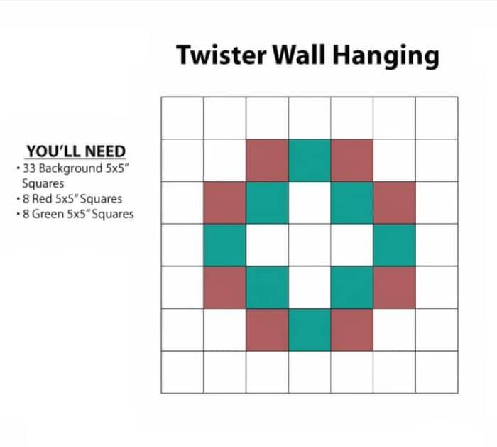 Easy Twister Wall Hanging Quilt Materials