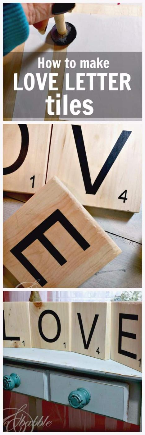 Love Letter Tiles, a farmhouse decor accent, breezy enough in steps to manage solo and a centerpiece that gets noticed first