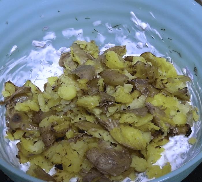 Easy Smashed Potato Salad Recipe