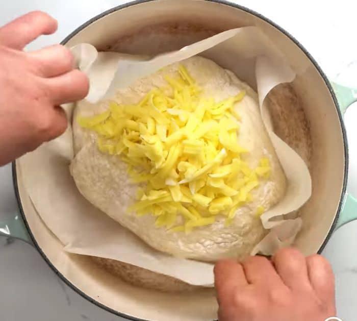Easy to Make No-Knead Cheese Bread