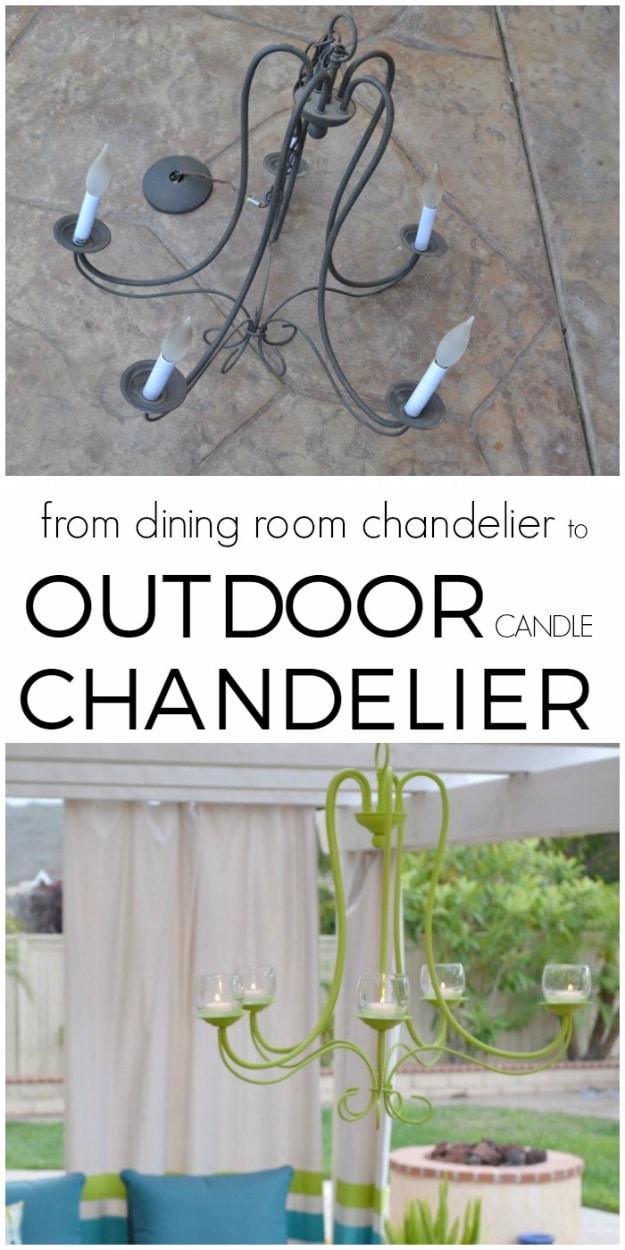 DIY Outdoor Candle Chandelier, a creative DIY chandelier worth making for the home and an idea worth saving for later