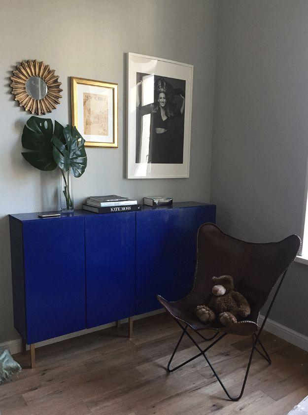 Modern Glam Sideboard DIY, quick to put together in one afternoon and a fix that outlasts most store bought options