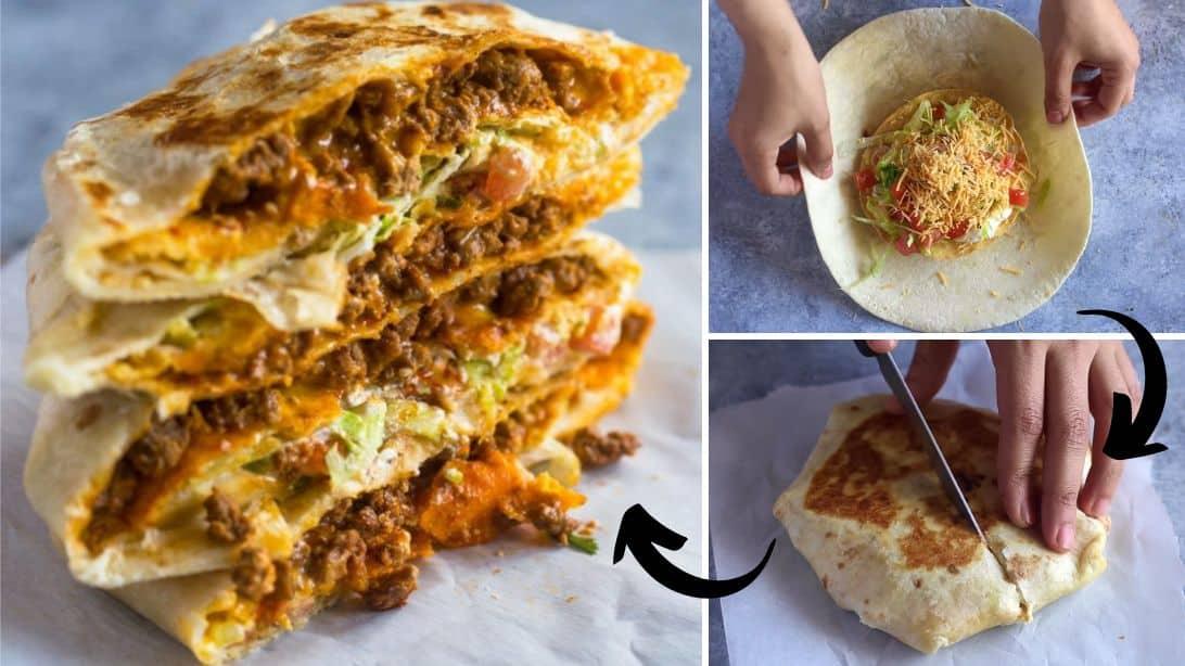 Easy Homemade Beef Crunch Wraps Recipe