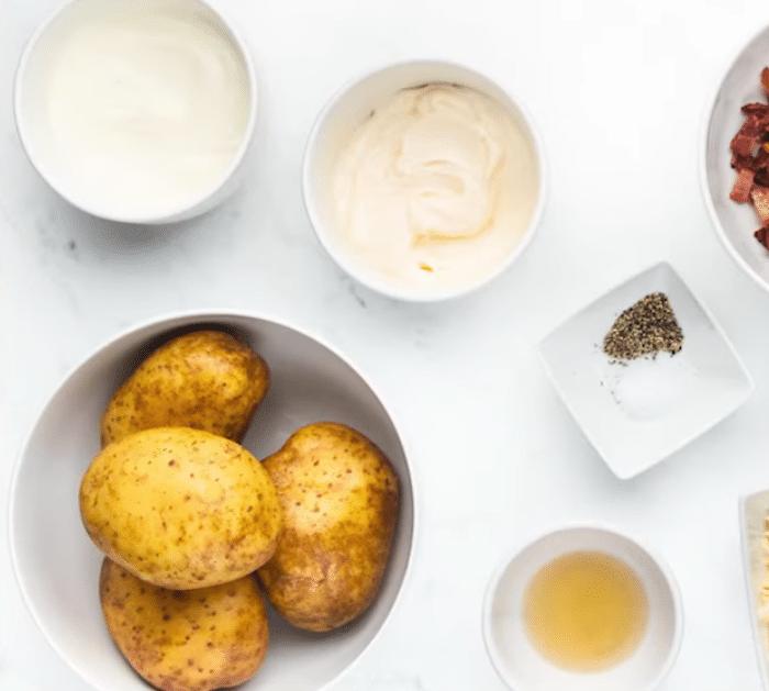 Ingredients for Creamy Baked Potato Salad