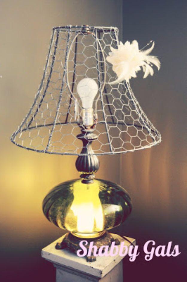Chicken Wire Lampshade, a chicken wire project, easy enough for a beginner crafter and a thoughtful gift worth sharing
