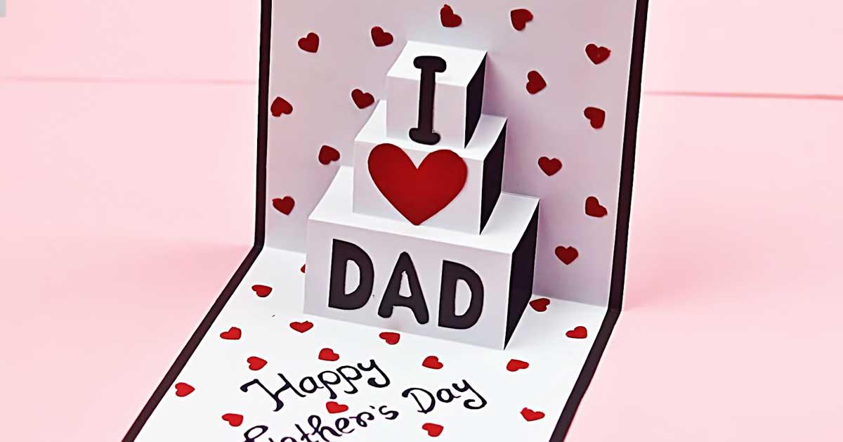 DIY Fathers Day Pop Up Card
