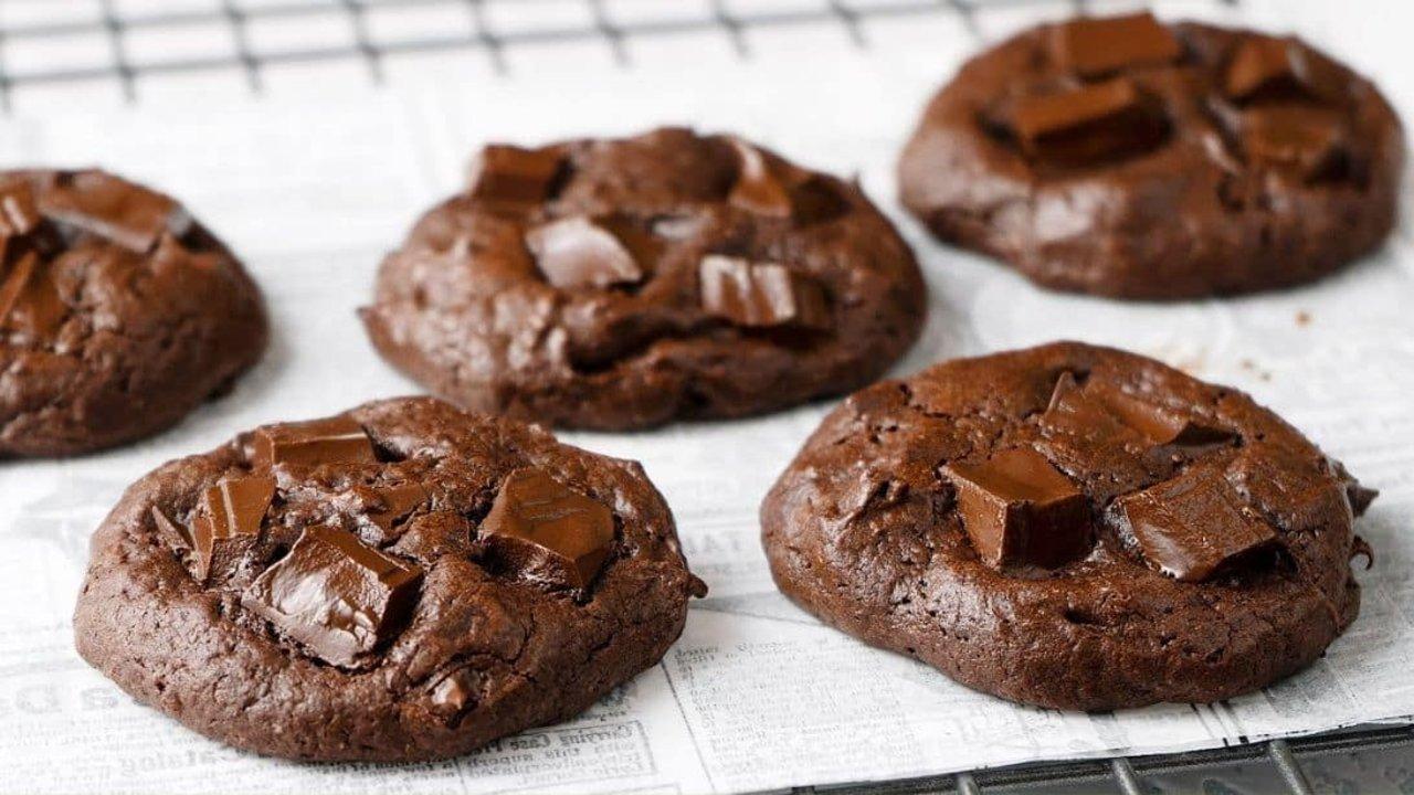 Double Chocolate Fudge Cookies
