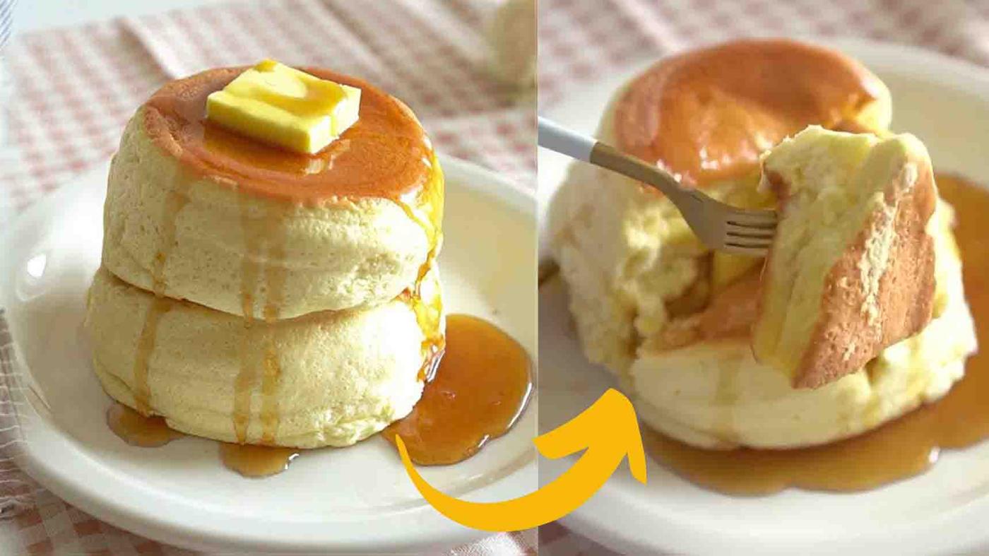 5-Ingredient Fluffy Souffle Pancakes Recipe