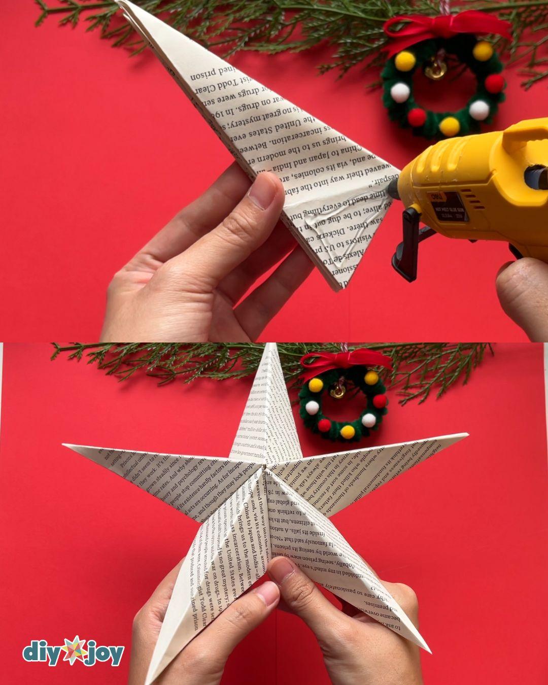 Easy Paper Star Ornament — 3d paper star tutorial