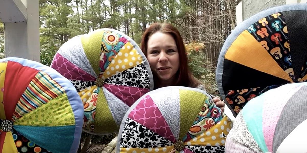How to Make Quilted Pin Wheel Pillows